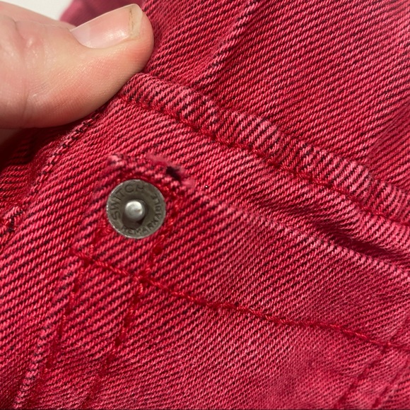 Switch Remarkable Cotton Red Pull On Mens Jean Joggers Tie Drawstring 30x28 - Picture 9 of 14